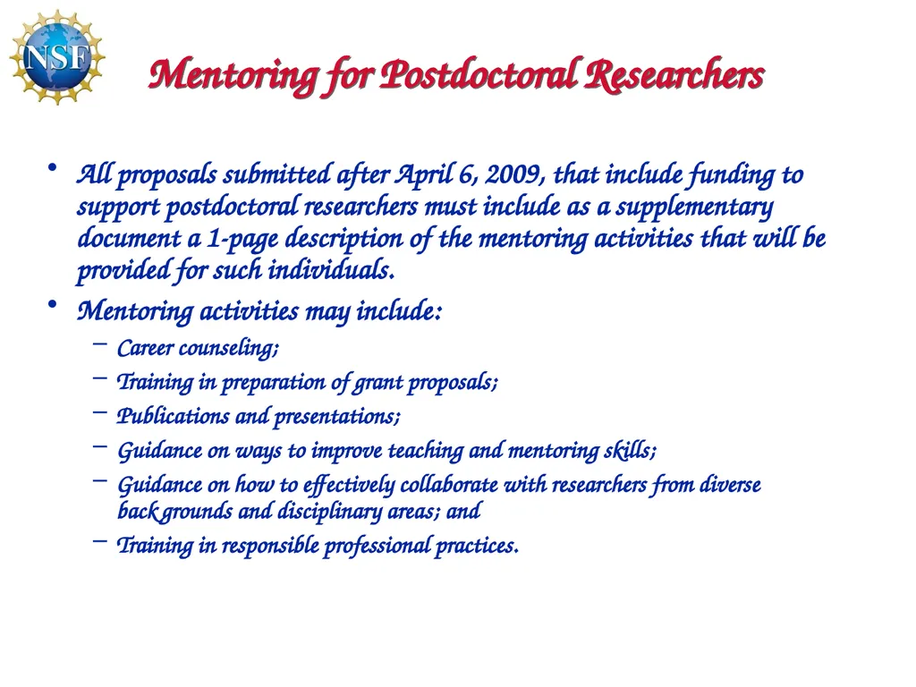 Competitive Proposal Writing 2011 CAREER Award - slide 18 of 94