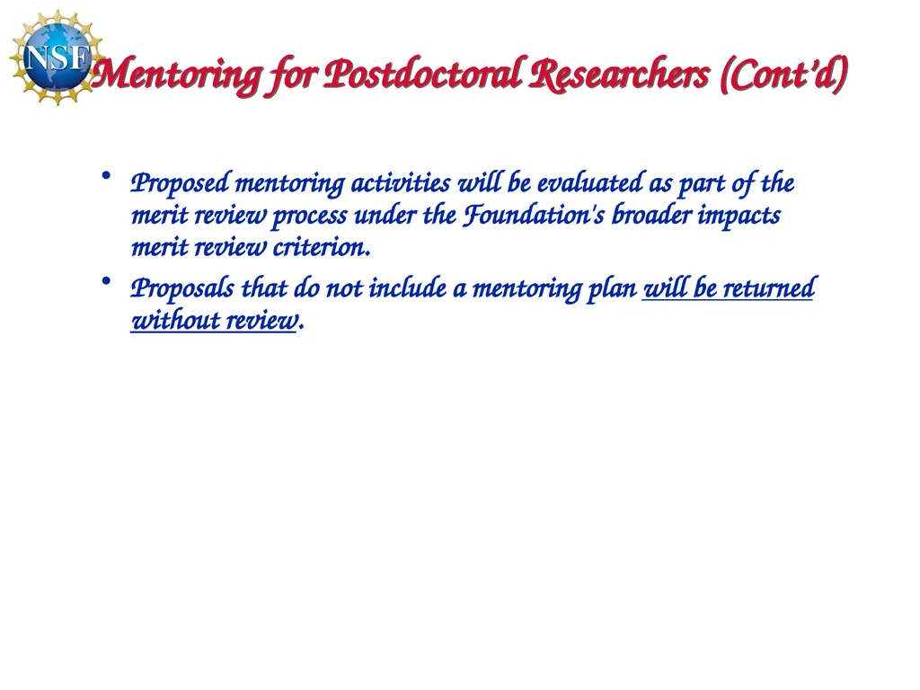 Competitive Proposal Writing 2011 CAREER Award - slide 19 of 94
