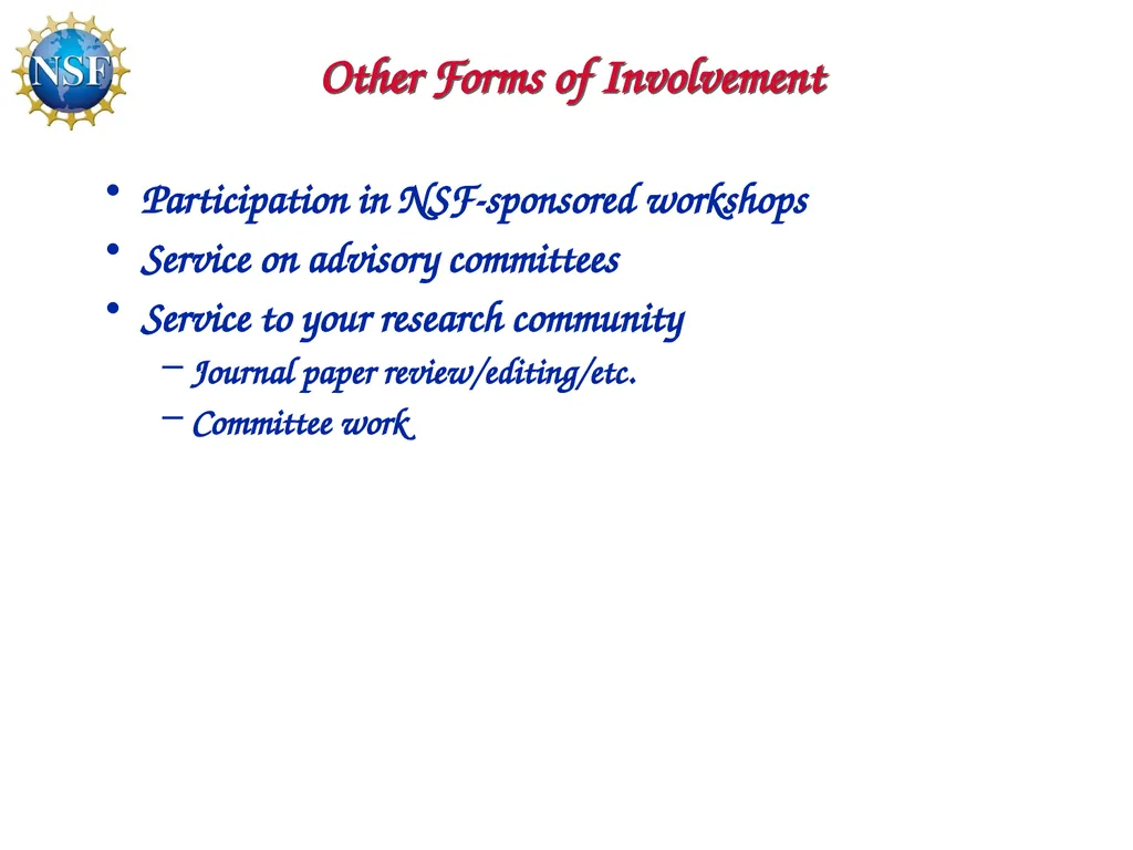 Competitive Proposal Writing 2011 CAREER Award - slide 93 of 94