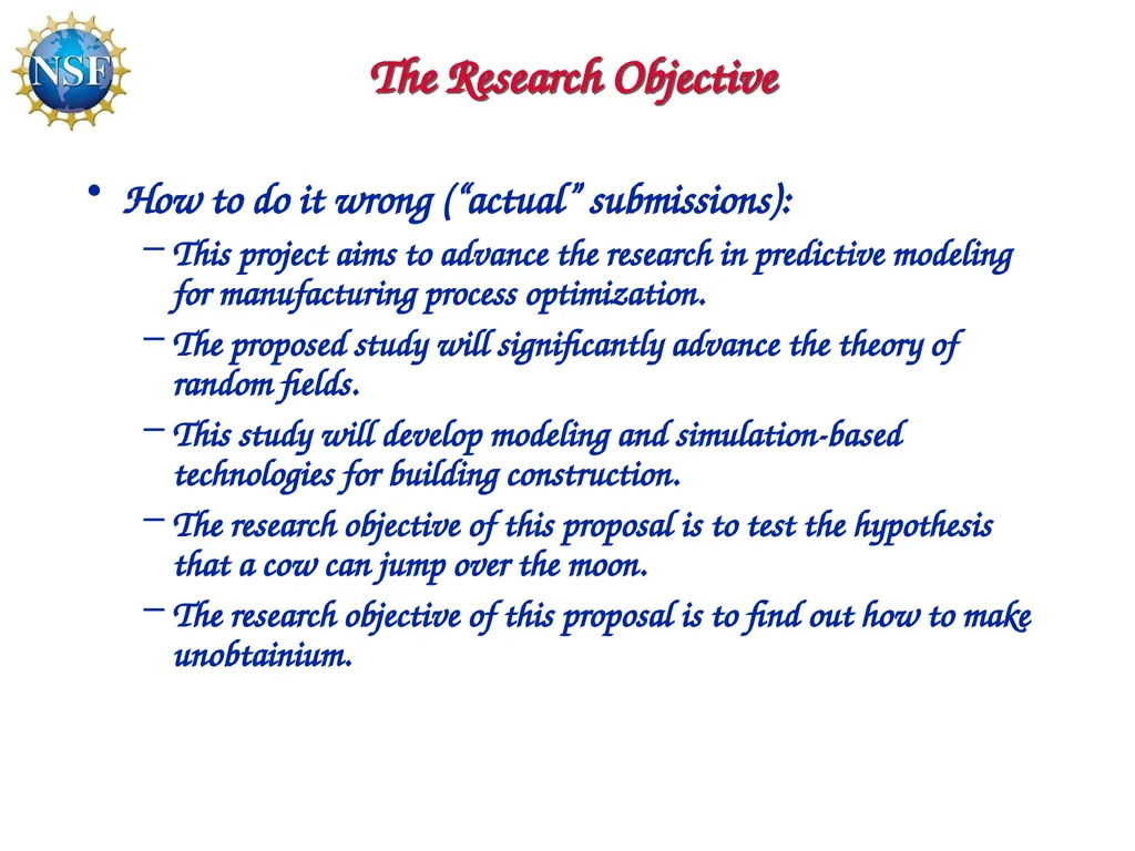 Competitive Proposal Writing 2011 CAREER Award - slide 35 of 94