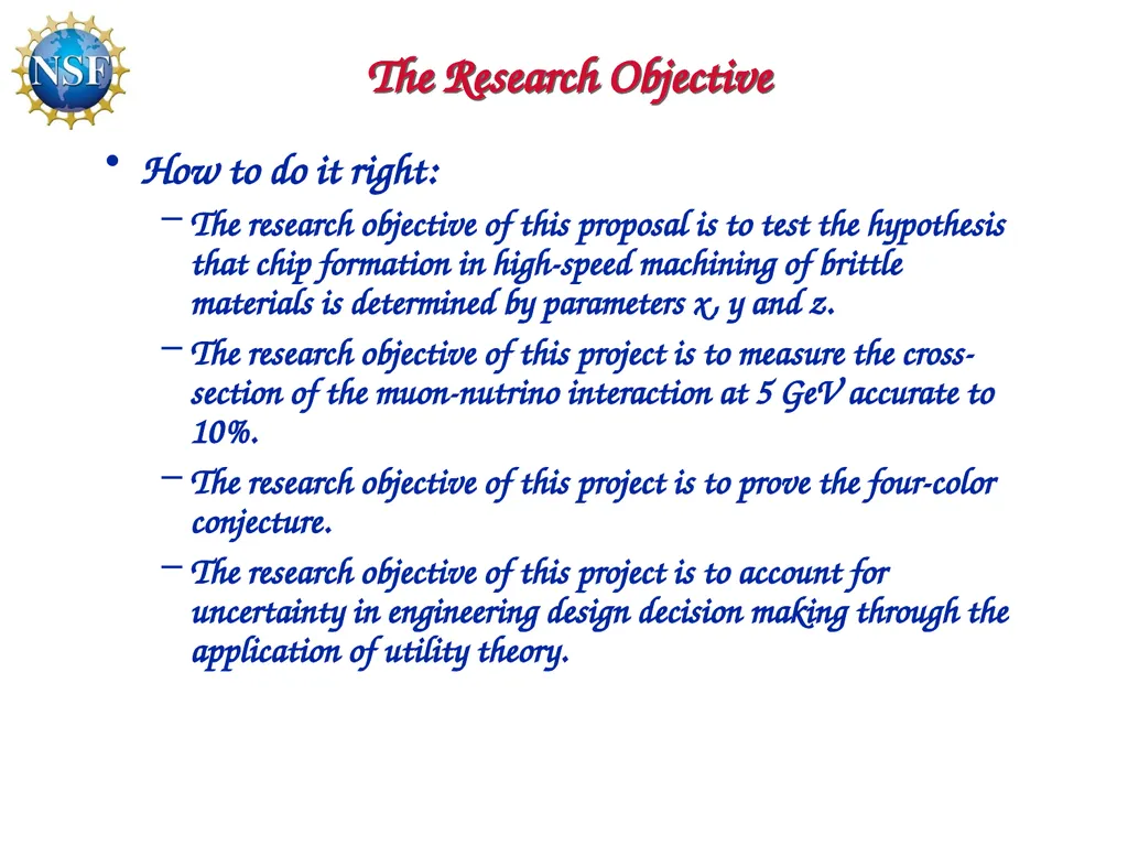 Competitive Proposal Writing 2011 CAREER Award - slide 39 of 94