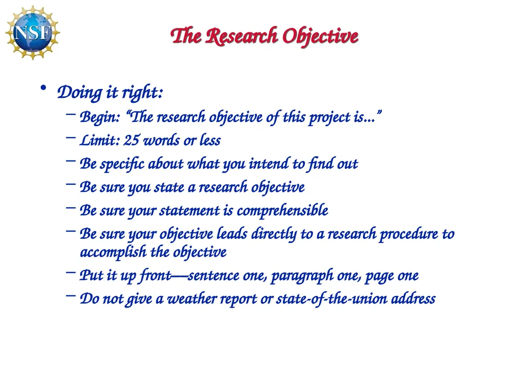 Competitive Proposal Writing 2011 CAREER Award - slide 40 of 94