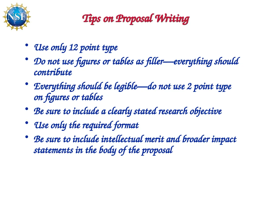Competitive Proposal Writing 2011 CAREER Award - slide 57 of 94