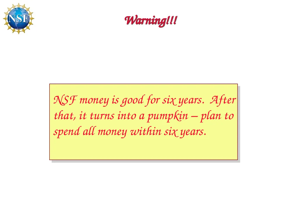 Competitive Proposal Writing 2011 CAREER Award - slide 85 of 94