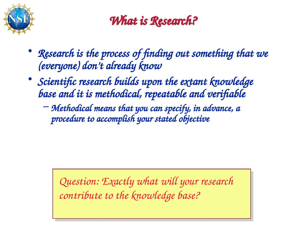 Competitive Proposal Writing 2011 CAREER Award - slide 32 of 94