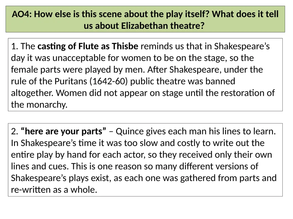 Act 1, Scene 2 A reminder: the Assessment - slide 9 of 10