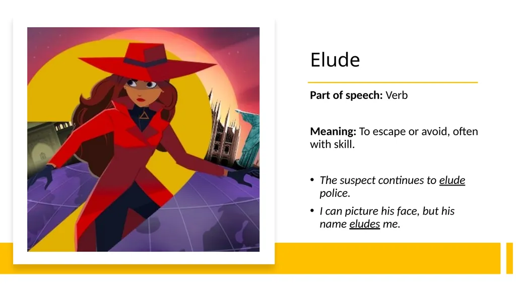 Year 8 Vocab Term 1, List 1 Tangible Part of - slide 8 of 11