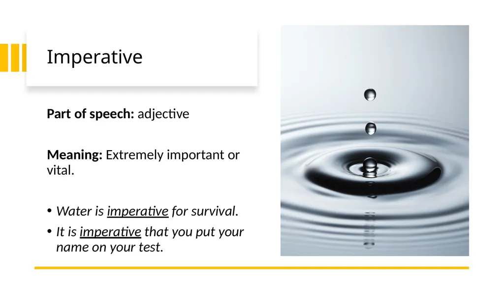 Year 8 Vocab Term 1, List 1 Tangible Part of - slide 5 of 11