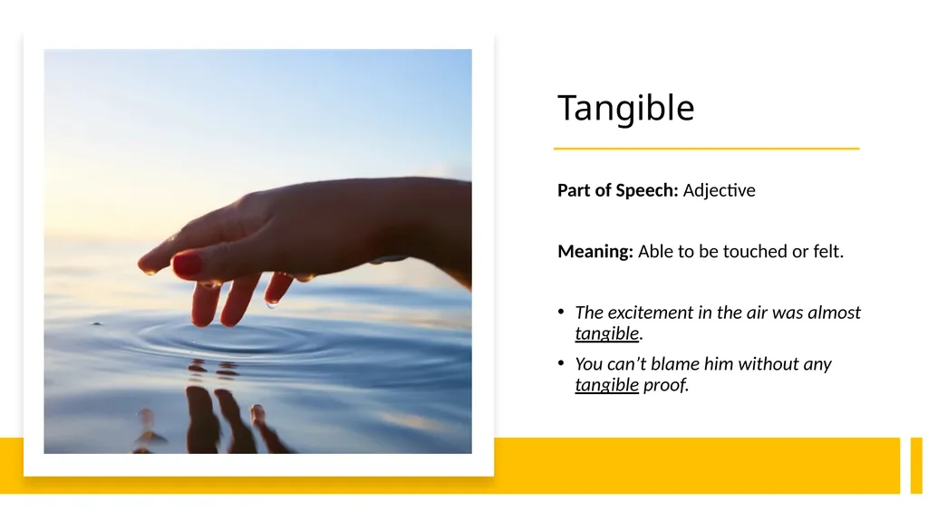 Year 8 Vocab Term 1, List 1 Tangible Part of - slide 2 of 11