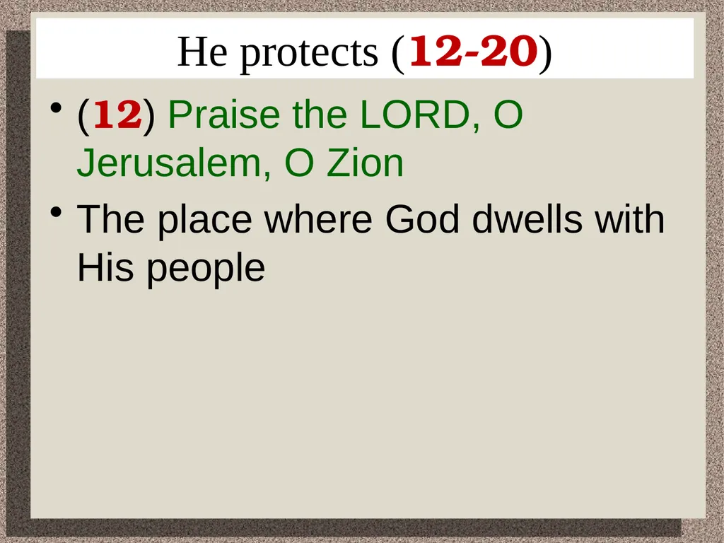 It is Good to Sing Praises Psalm 147 He builds - slide 15 of 21