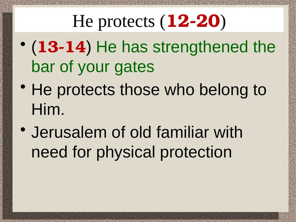 It is Good to Sing Praises Psalm 147 He builds - slide 16 of 21