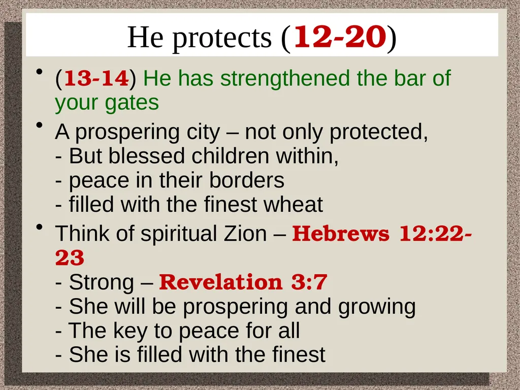 It is Good to Sing Praises Psalm 147 He builds - slide 17 of 21