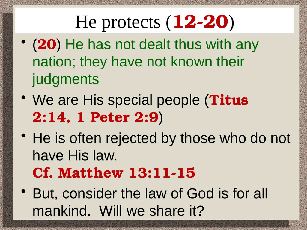 It is Good to Sing Praises Psalm 147 He builds - slide 20 of 21