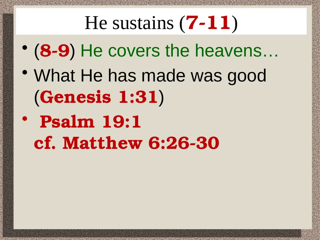 It is Good to Sing Praises Psalm 147 He builds - slide 11 of 21