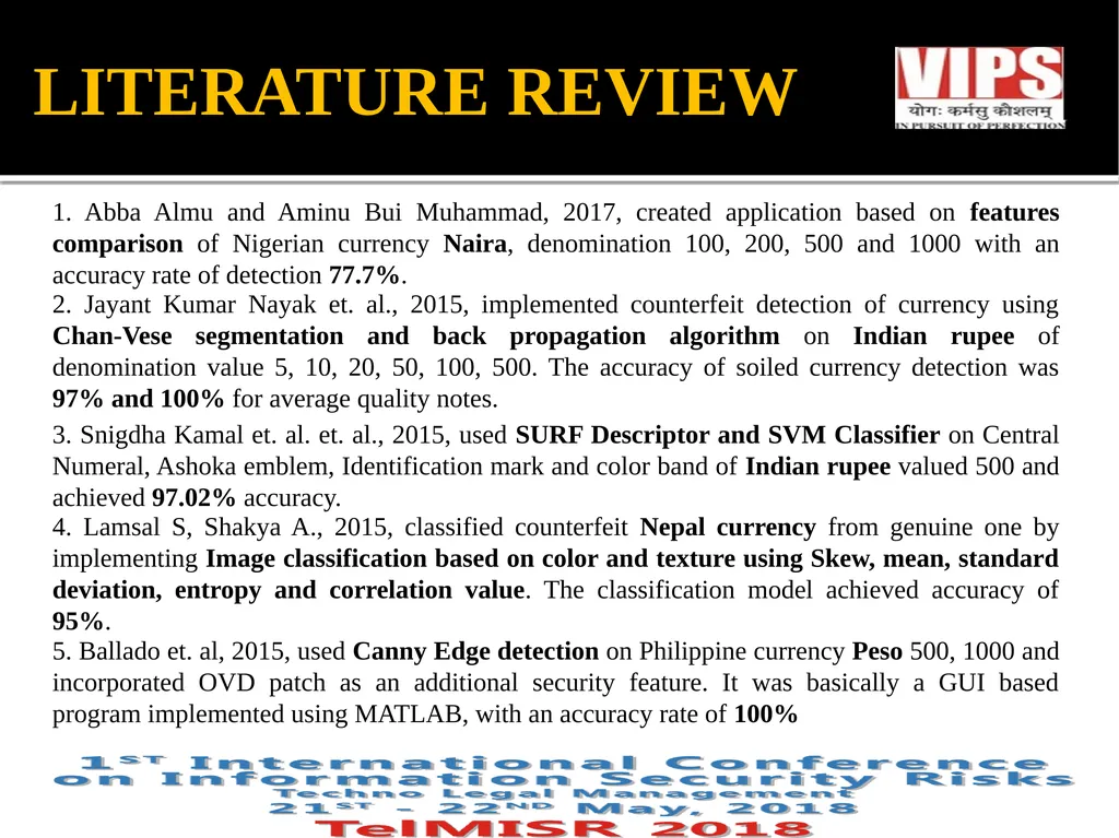 VARIOUS TECHNIQUES FOR COUNTERFEIT CURRENCY - slide 8 of 15
