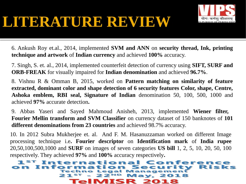 VARIOUS TECHNIQUES FOR COUNTERFEIT CURRENCY - slide 9 of 15