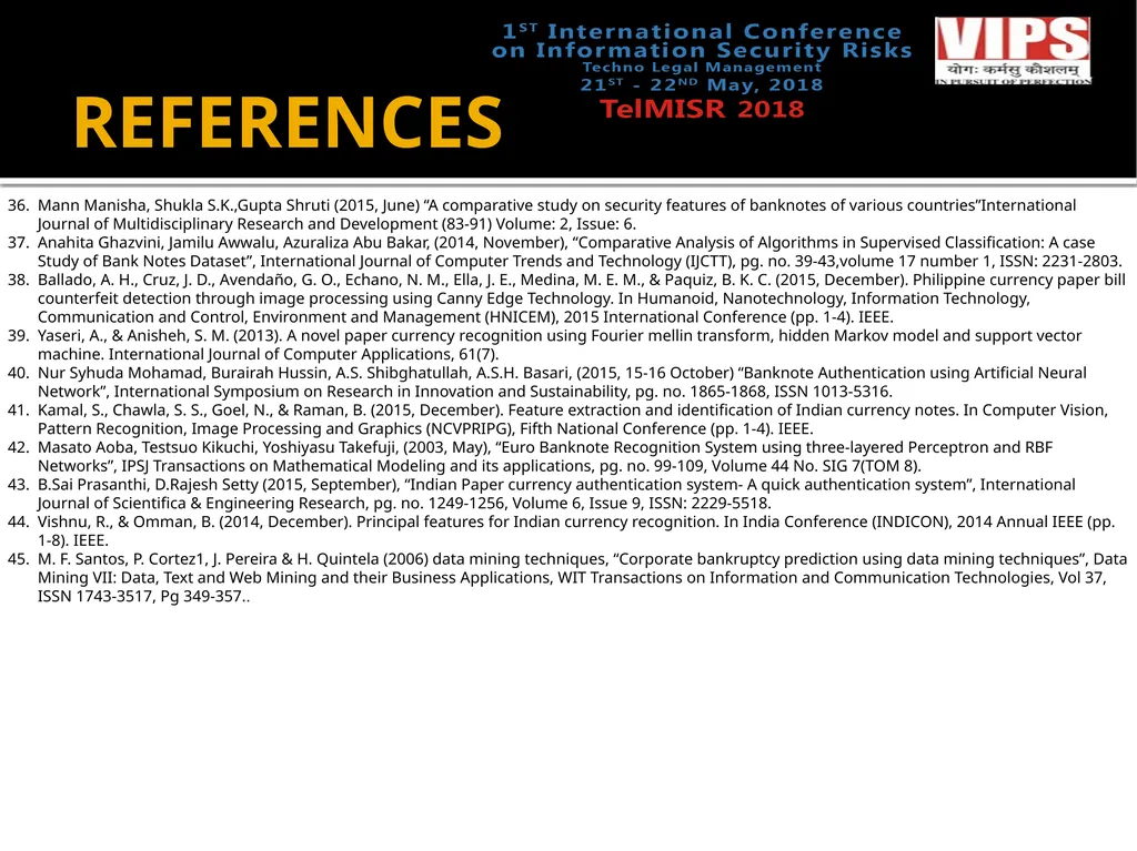 VARIOUS TECHNIQUES FOR COUNTERFEIT CURRENCY - slide 14 of 15