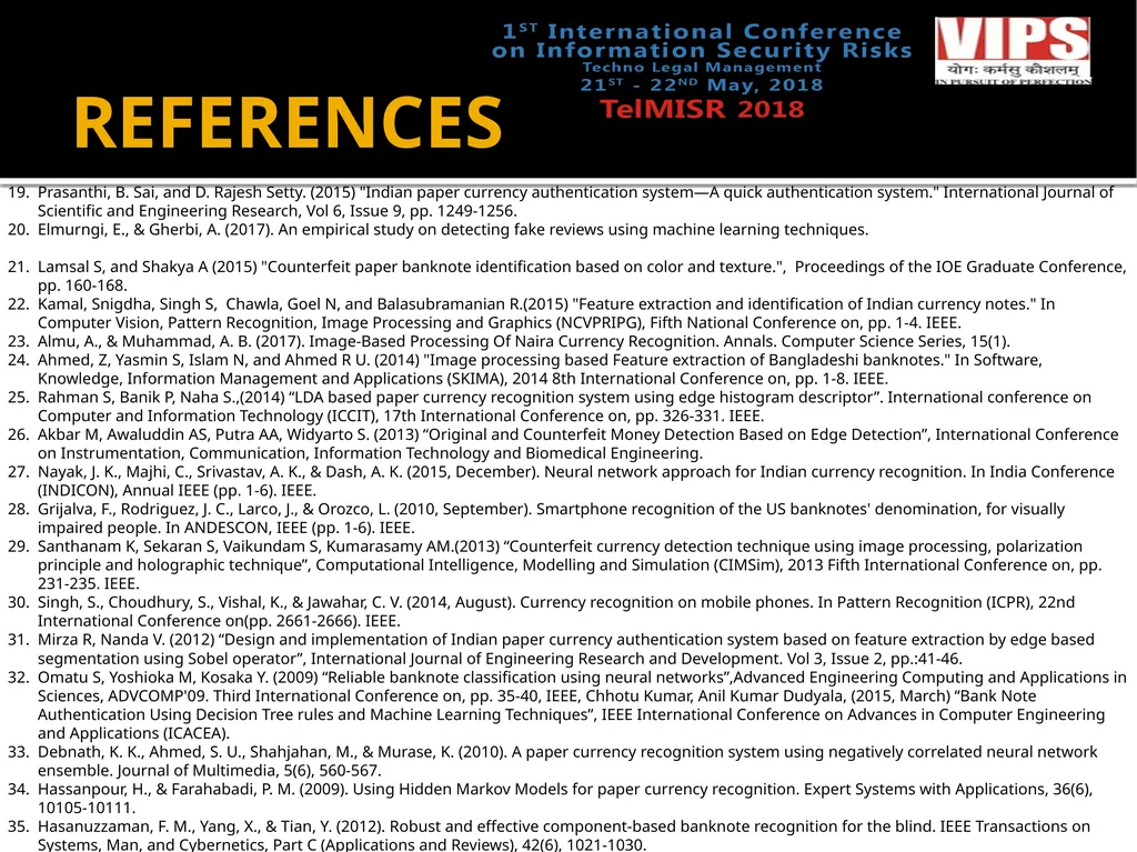 VARIOUS TECHNIQUES FOR COUNTERFEIT CURRENCY - slide 13 of 15