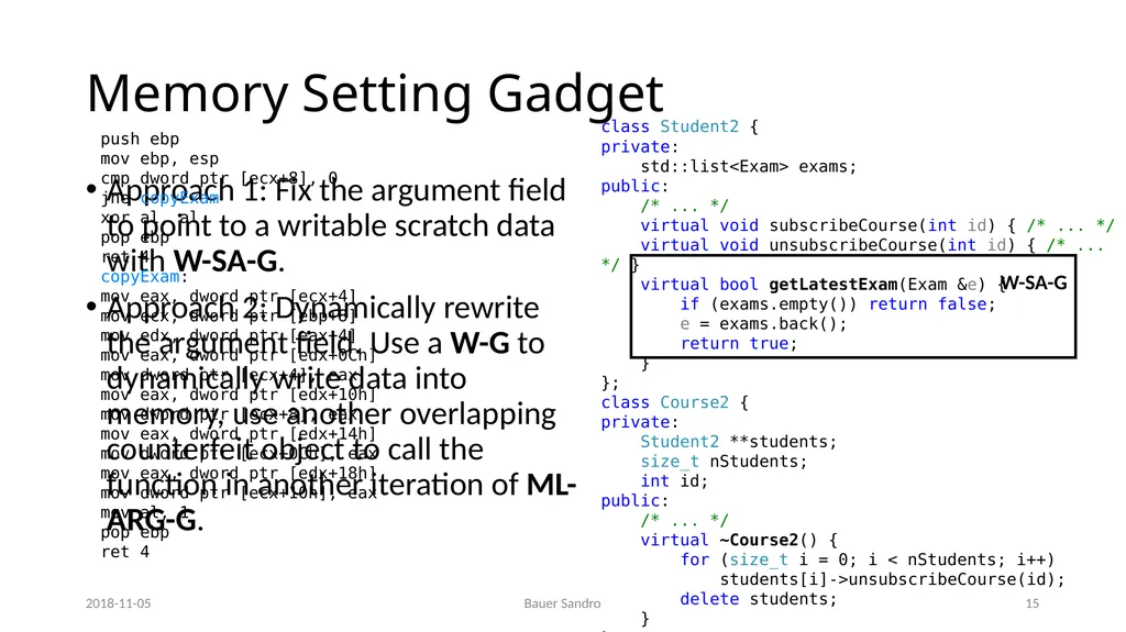 Counterfeit Object-oriented Programming (COOP) On - slide 15 of 27