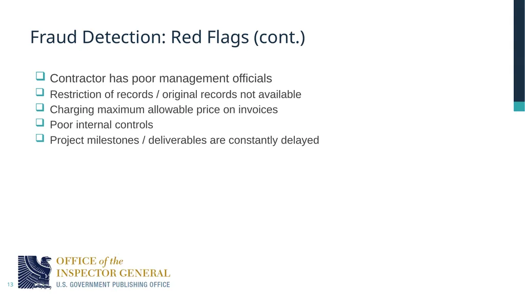 Fraud Awareness Training: Detection and Prevention - slide 13 of 20