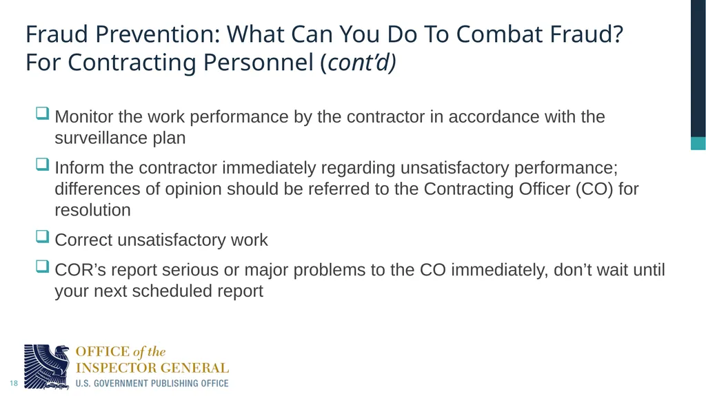 Fraud Awareness Training: Detection and Prevention - slide 18 of 20