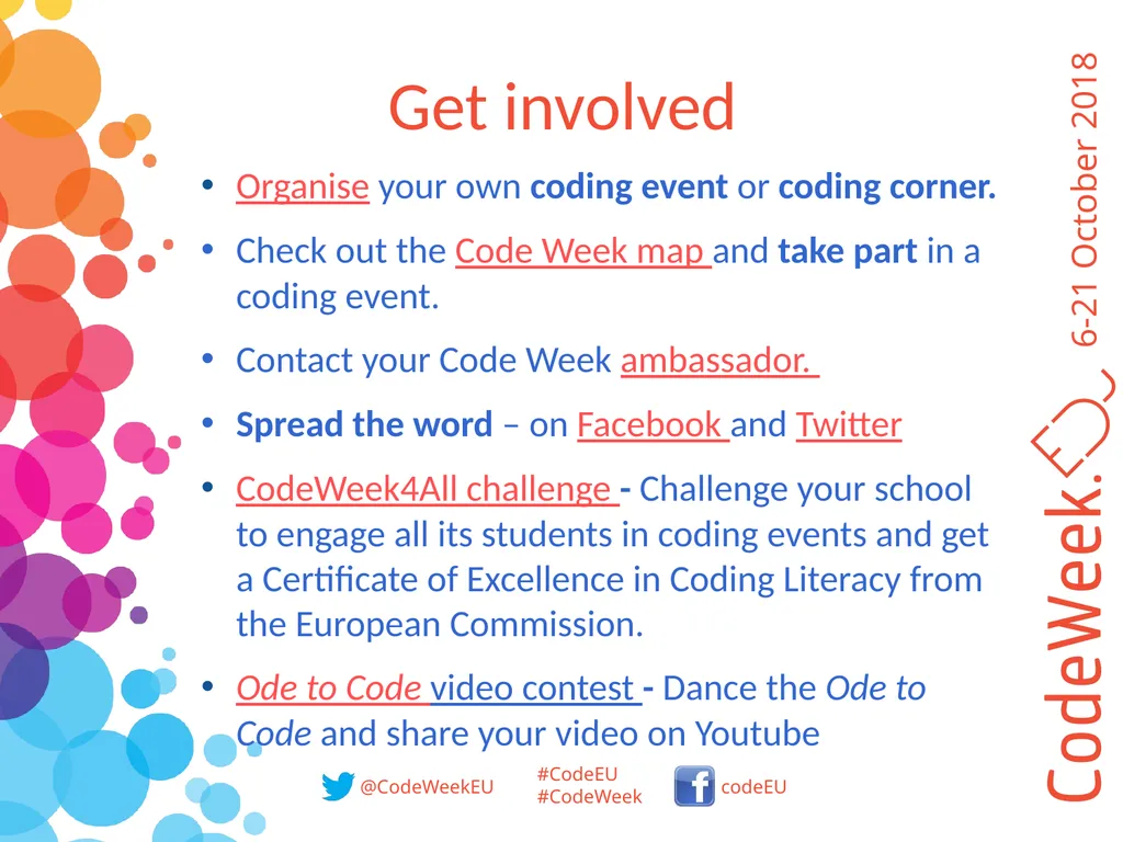 Europe Code Week 6-21 October 2018 A celebration - slide 7 of 9