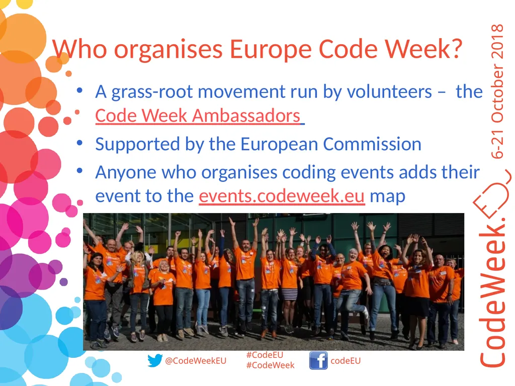 Europe Code Week 6-21 October 2018 A celebration - slide 3 of 9