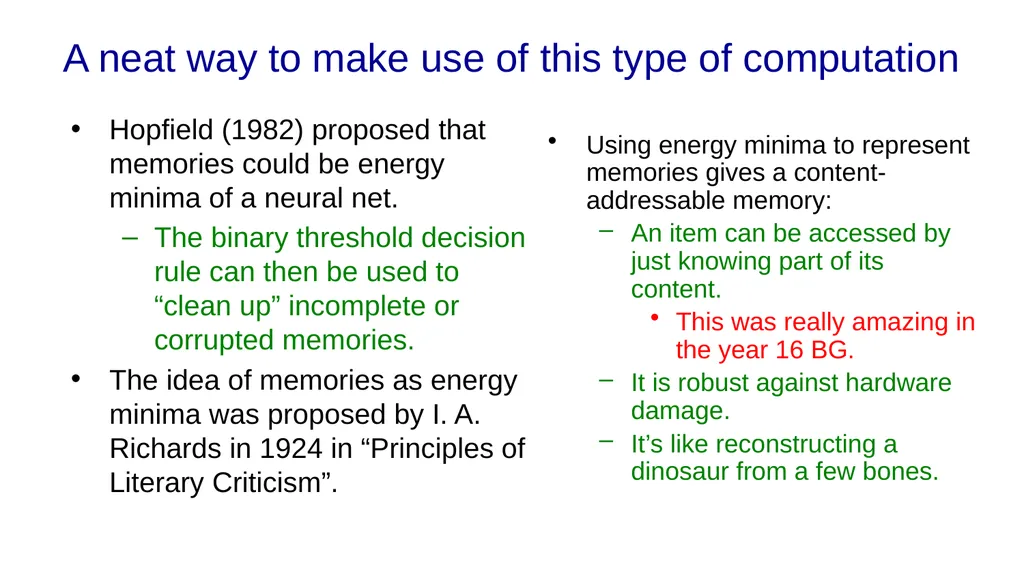 Neural Networks for Machine Learning Lecture 11a - slide 9 of 37