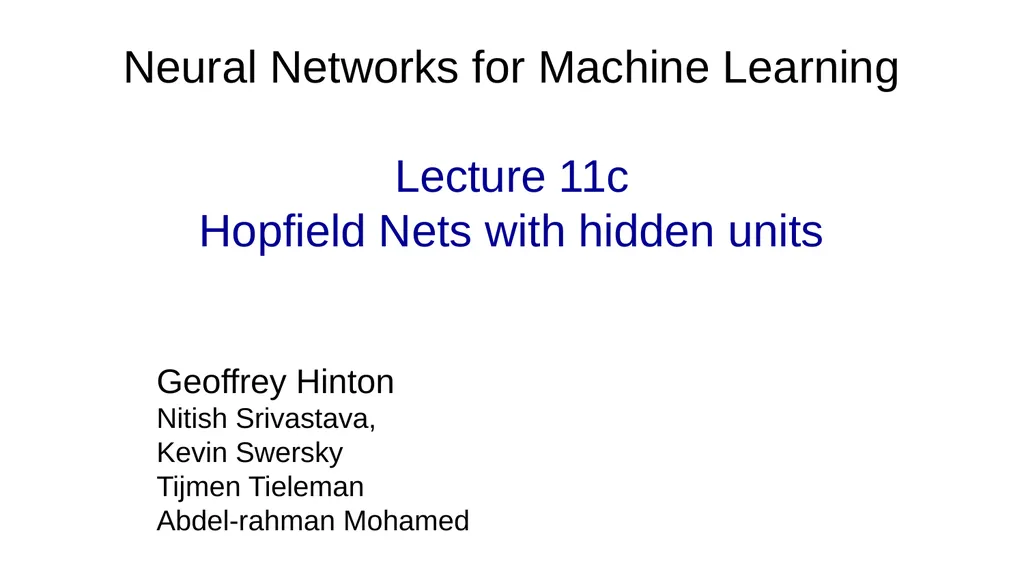 Neural Networks for Machine Learning Lecture 11a - slide 16 of 37