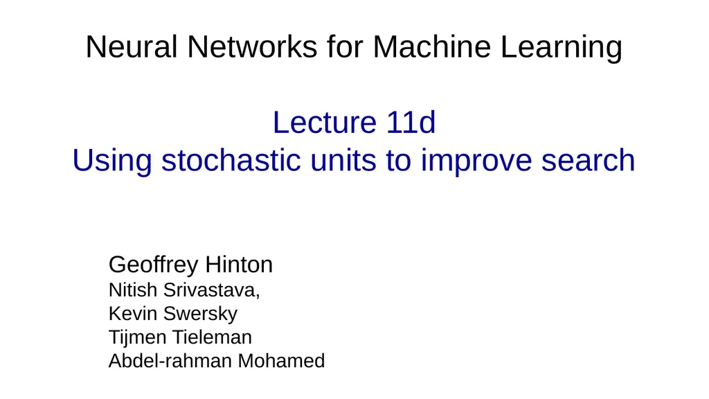 Neural Networks for Machine Learning Lecture 11a - slide 21 of 37