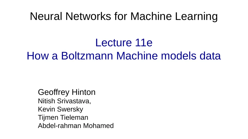 Neural Networks for Machine Learning Lecture 11a - slide 29 of 37