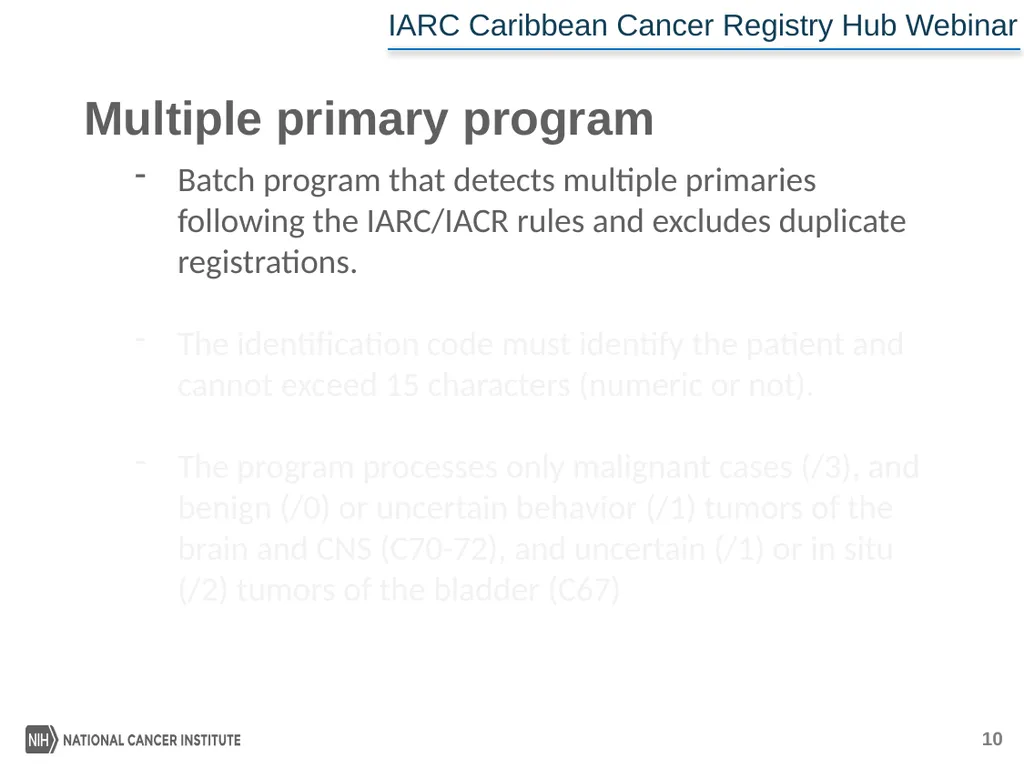 IACRcrgTools Conversion and Check Programs for - slide 10 of 16