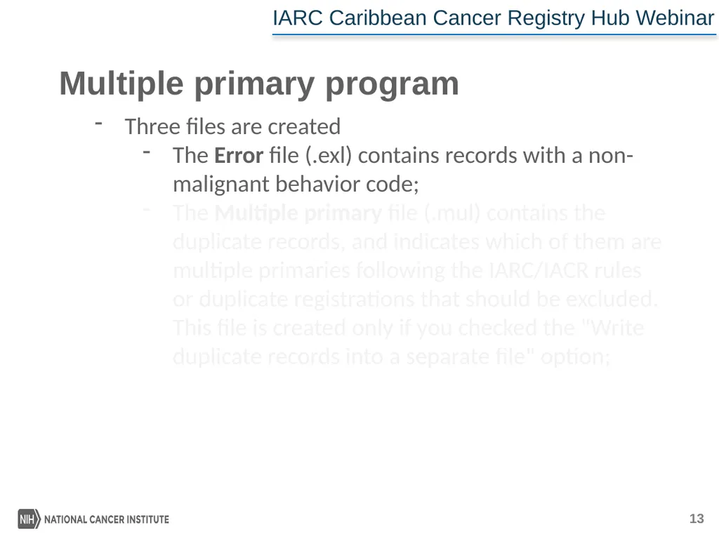 IACRcrgTools Conversion and Check Programs for - slide 13 of 16