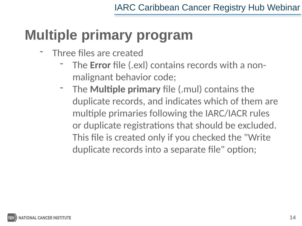 IACRcrgTools Conversion and Check Programs for - slide 14 of 16