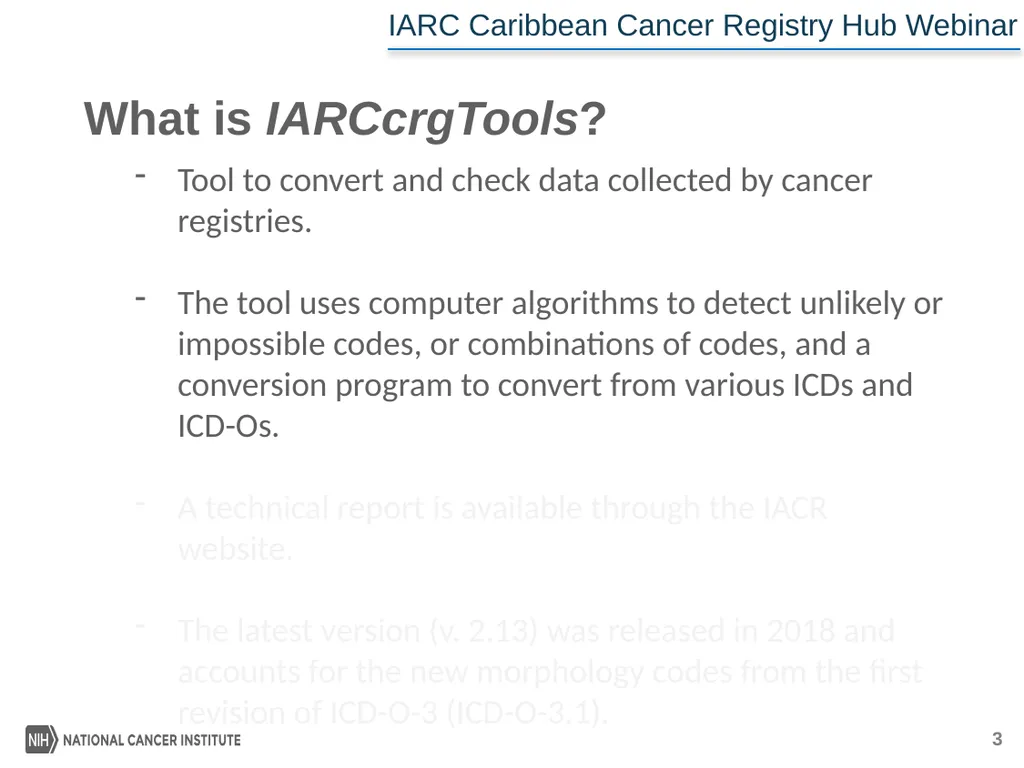 IACRcrgTools Conversion and Check Programs for - slide 3 of 16