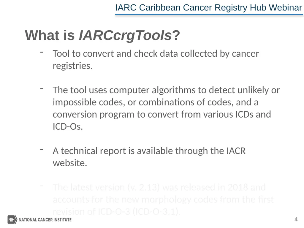 IACRcrgTools Conversion and Check Programs for - slide 4 of 16