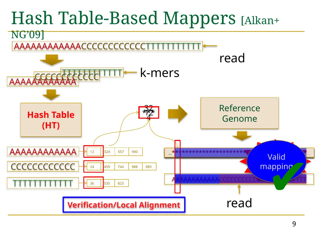 Accelerating Read Mapping with FastHASH Hongyi - slide 9 of 34