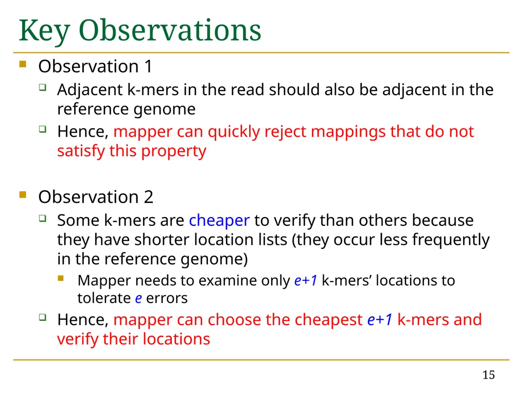 Accelerating Read Mapping with FastHASH Hongyi - slide 15 of 34