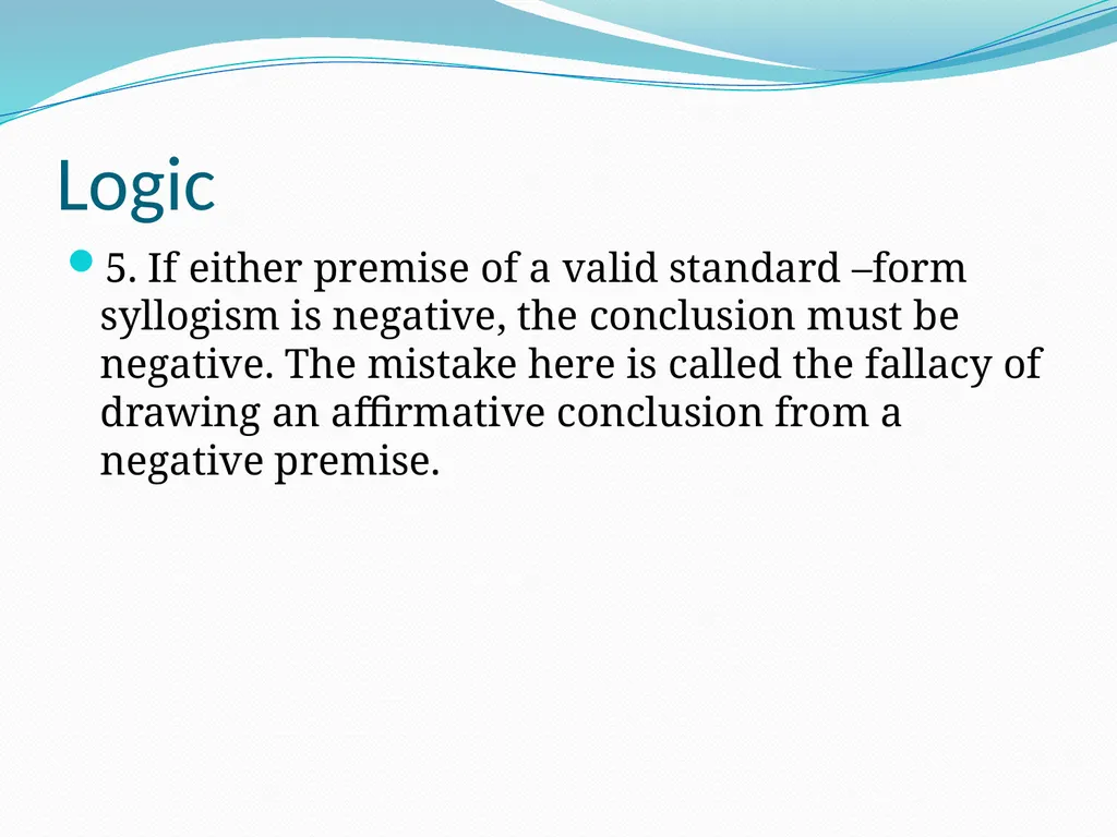 Logic Categorical syllogism: We define a - slide 11 of 13