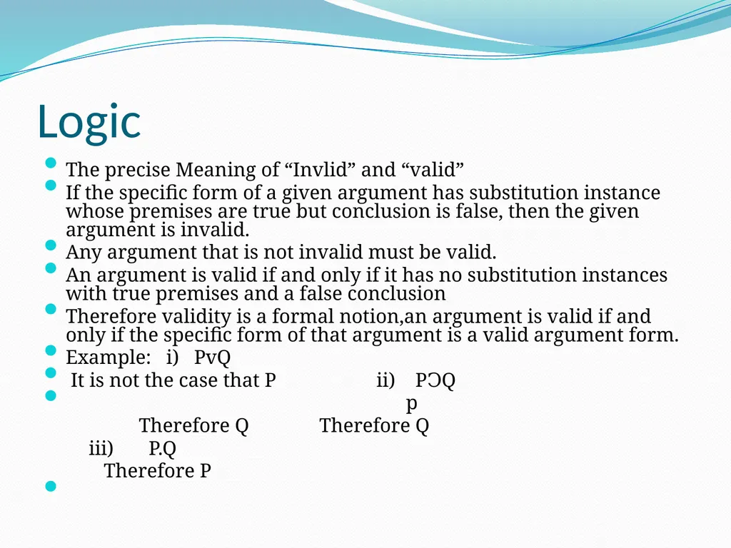 Logic Categorical syllogism: We define a - slide 13 of 13