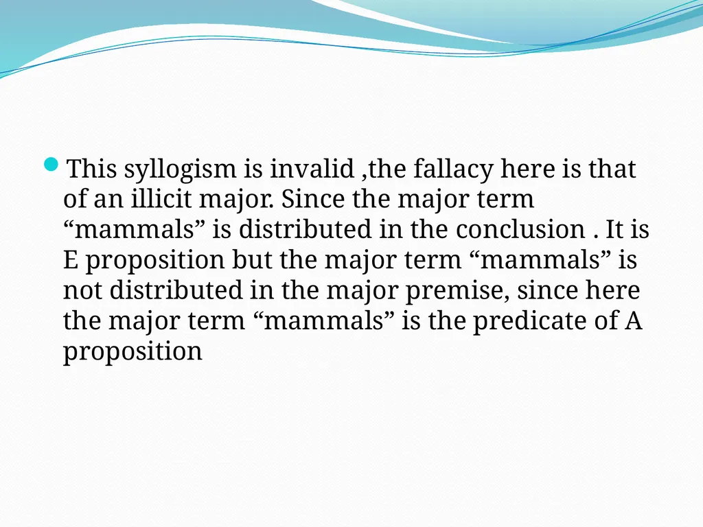 Logic Categorical syllogism: We define a - slide 8 of 13