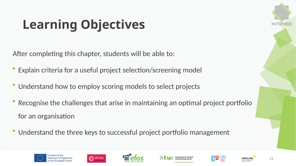 Project Management 1 1. Project Selection 2. - slide 23 of 24