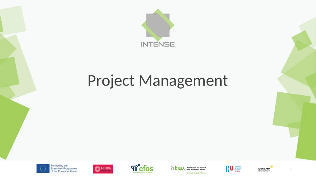 Project Management 1 1. Project Selection 2. - slide 1 of 24