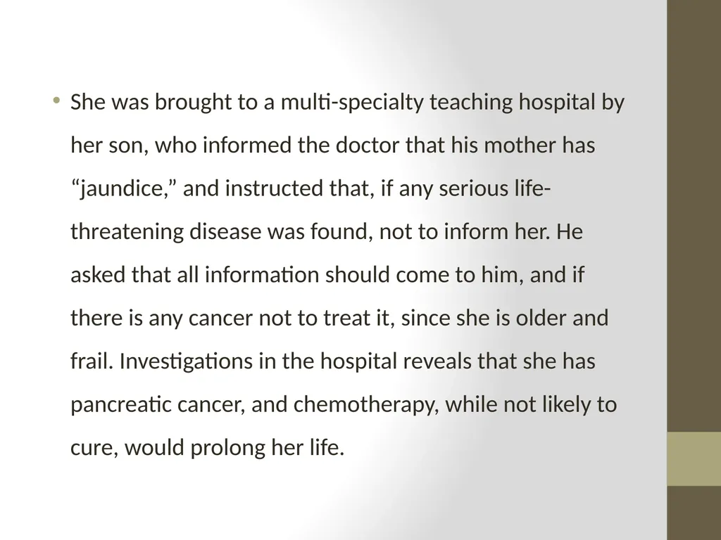 AETCOM Module 2.6 Bioethics: case studies on - slide 30 of 31