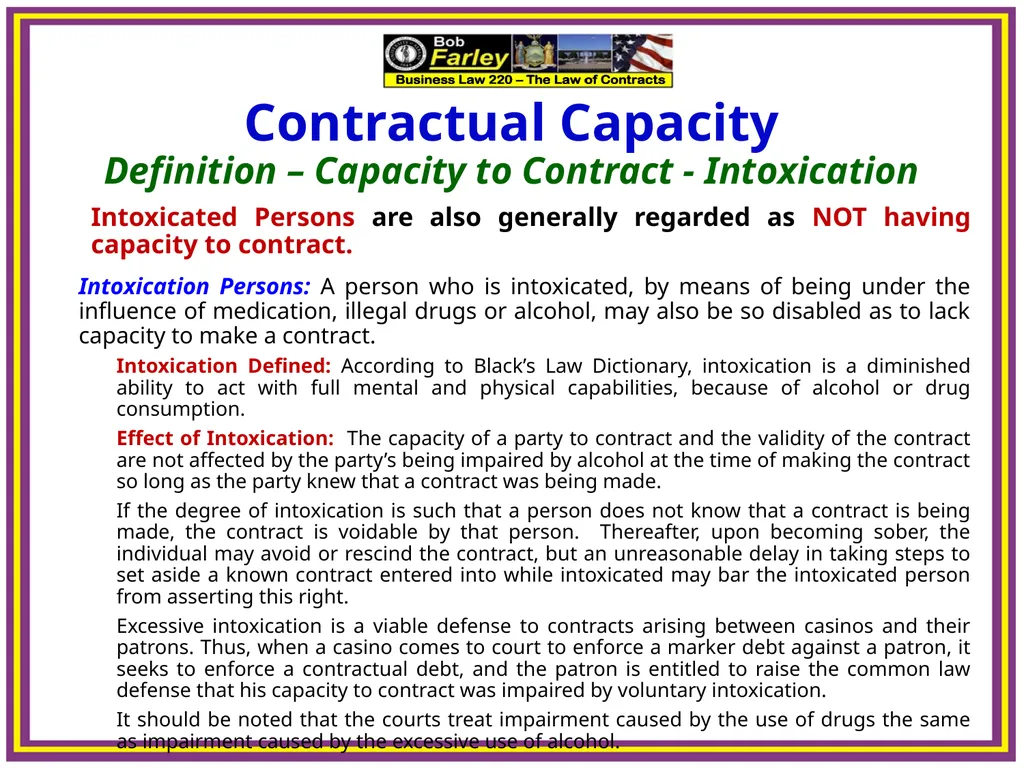 Slide Set Five A: Contractual Capacity Last Time – - slide 14 of 15