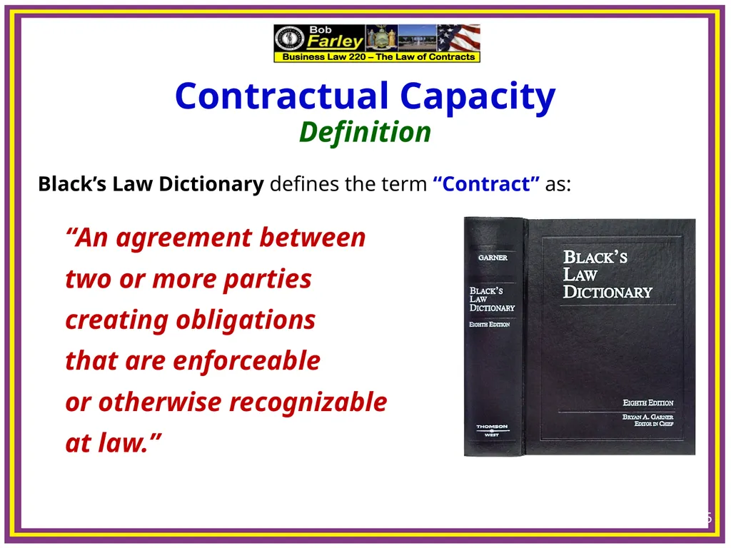 Slide Set Five A: Contractual Capacity Last Time – - slide 5 of 15