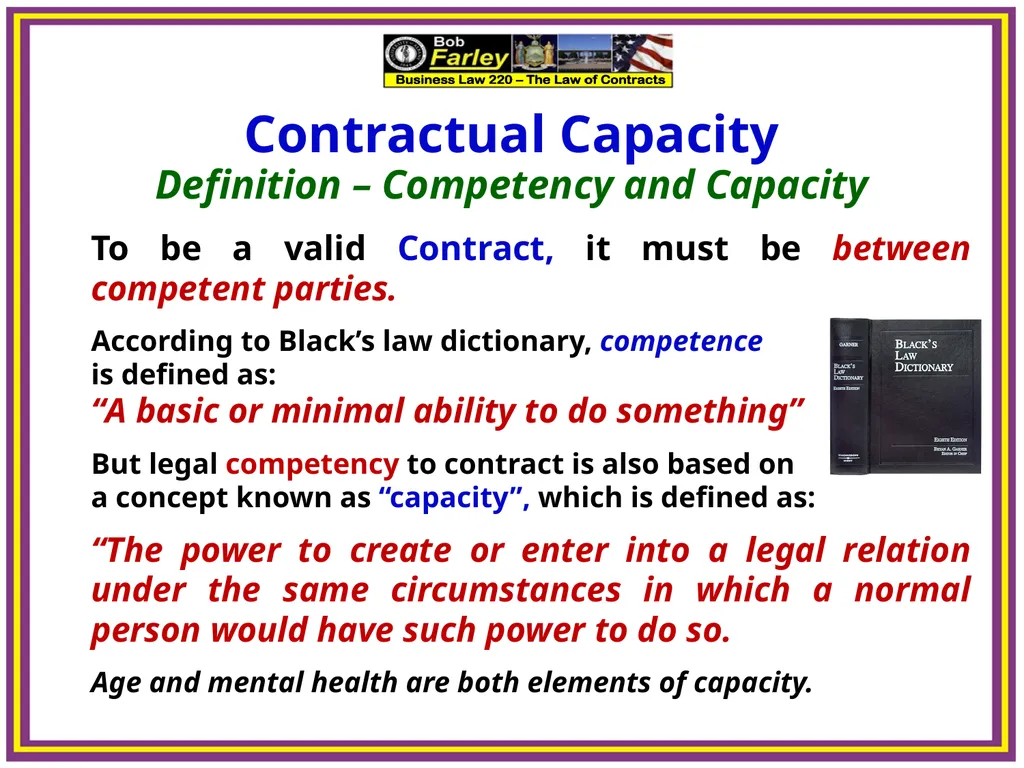 Slide Set Five A: Contractual Capacity Last Time – - slide 7 of 15