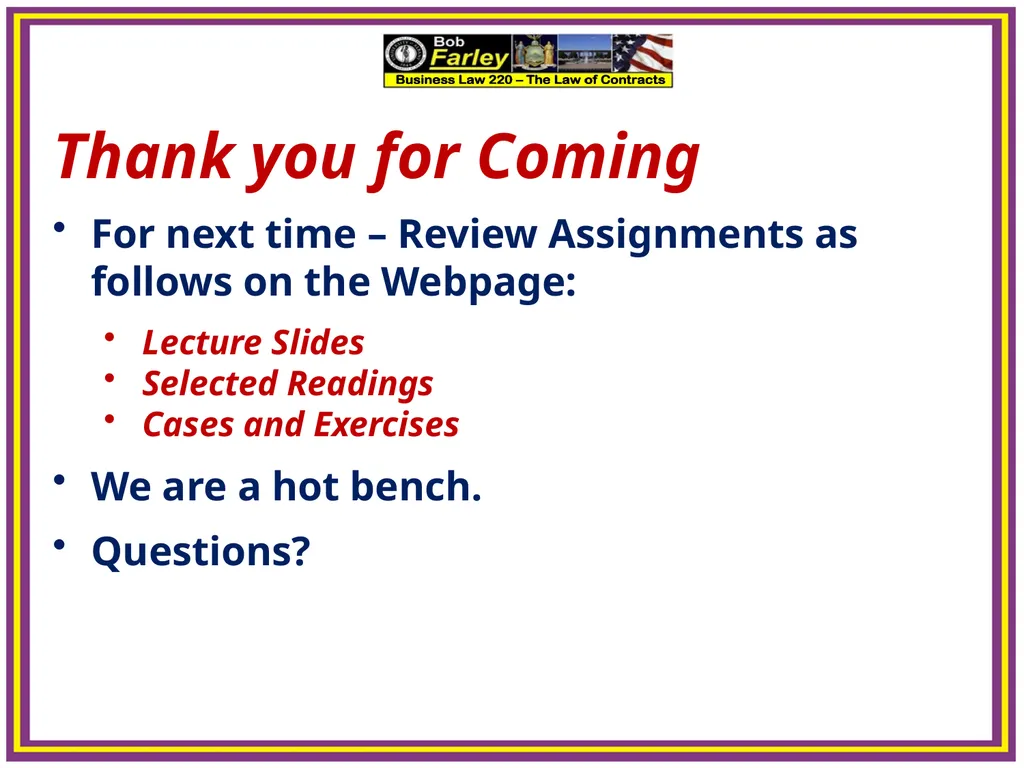 Slide Set Five A: Contractual Capacity Last Time – - slide 15 of 15