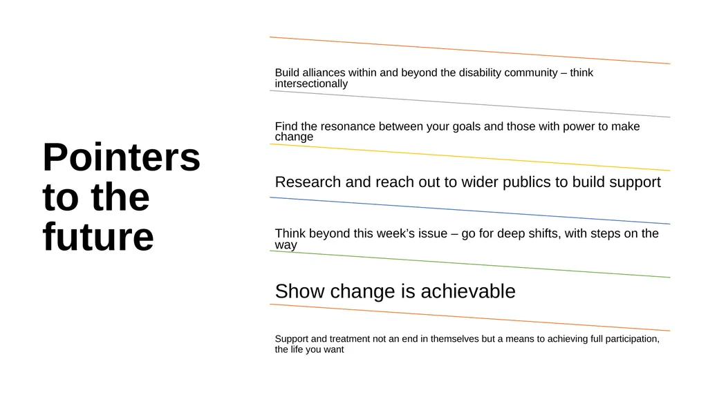Reflections from the UK: involvement in disability - slide 7 of 8