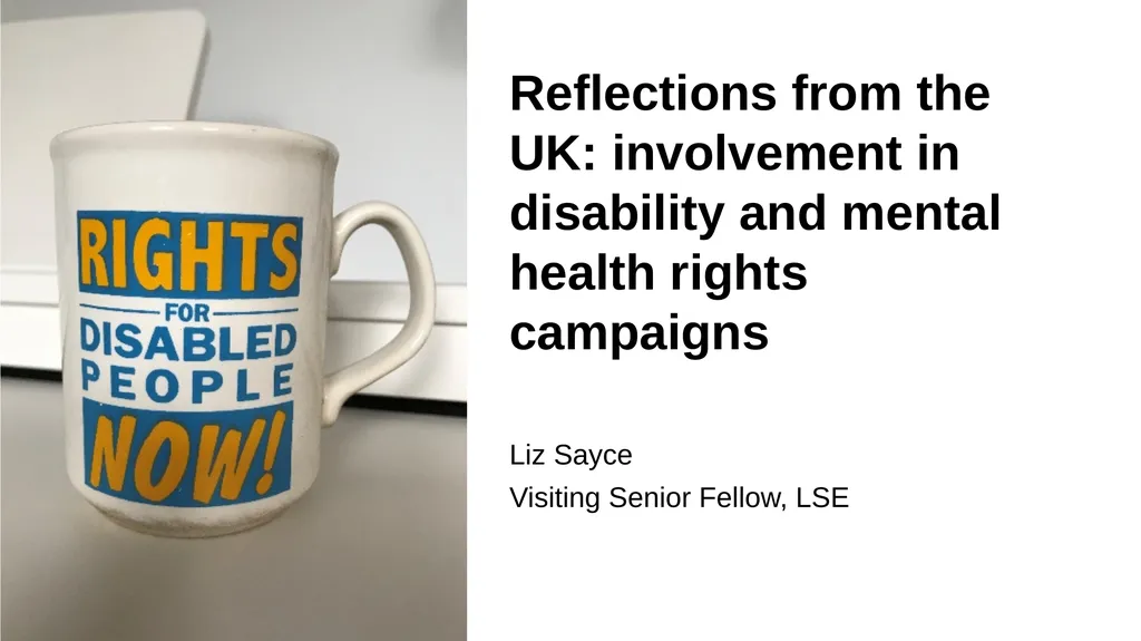 Reflections from the UK: involvement in disability - slide 1 of 8